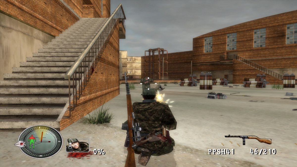 Sniper Elite (Windows) screenshot: Machine guns are more effective at close range