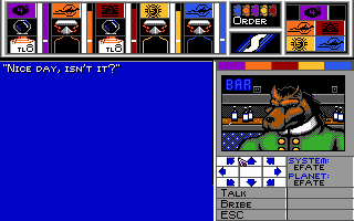 MegaTraveller 1: The Zhodani Conspiracy (DOS) screenshot: Yes, I suppose so... especially if you have a wolf head.