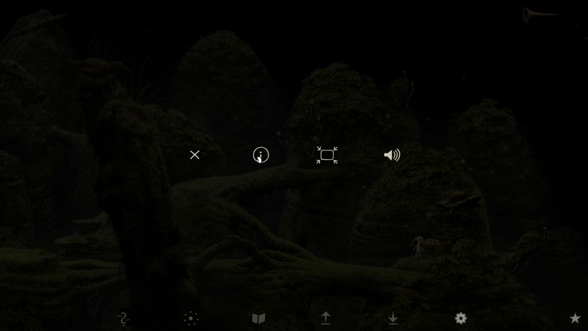 Samorost 3 (Windows) screenshot: ...and equally minimalistic menu