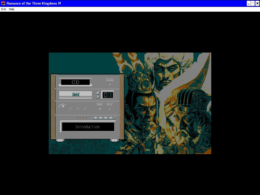 Romance of the Three Kingdoms IV: Wall of Fire (Windows 3.x) screenshot: "Listen to Music Menu" - Here you can choose any soundtrack from the CD
