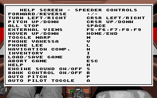 Mean Streets (Macintosh) screenshot: Help screen