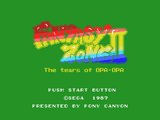 Fantasy Zone II (MSX) screenshot: Title screen