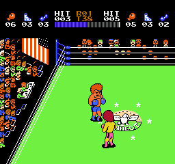 Ring King (NES) screenshot: Fight. Don't circle around.