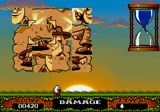 The Fantastic Adventures of Dizzy (DOS) screenshot: Complete the puzzle and Good Wizard Theodore will grant you an extra life!