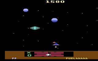 Solaris (Atari 2600) screenshot: Watch out for incoming Zylon fighters!