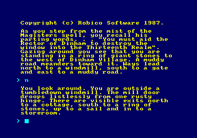 Realm of Chaos: Village of Lost Souls (Amstrad CPC) screenshot: What now?