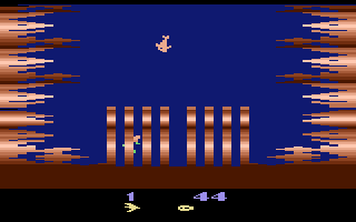 Fathom (Atari 2600) screenshot: The cage at the bottom of the sea