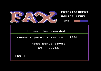 Fax (Commodore 64) screenshot: Round complete