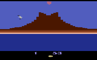 Fathom (Atari 2600) screenshot: Watch out for this volcano!