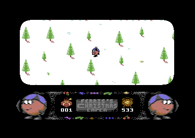 Ferris's Christmas Caper (Commodore 64) screenshot: Lost in the forest