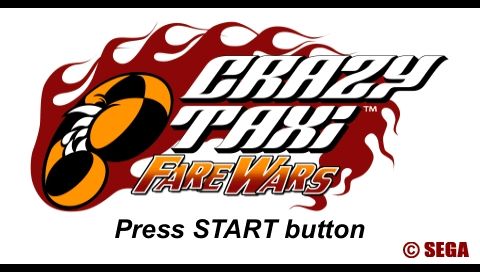 Crazy Taxi: Fare Wars (PSP) screenshot: Title screen