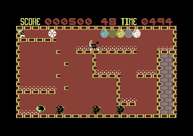 Fearless Fred and the Factory of Doom (Commodore 64) screenshot: Room 6