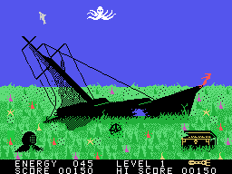 Fathom (TI-99/4A) screenshot: Watch out for that octopus!