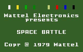 Space Battle (Intellivision) screenshot: Title screen