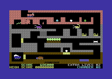 Fire Ant (Commodore 64) screenshot: Chamber 8