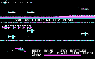 Flightmare (DOS) screenshot: It is quite easy to crash into enemy planes.