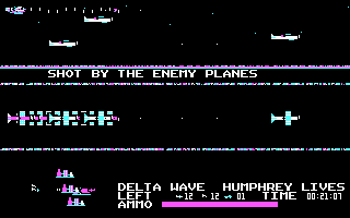 Flightmare (DOS) screenshot: It is also quite easy to be shot by them.