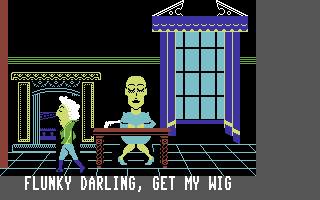 Flunky (Commodore 64) screenshot: An inside secret on Diana?