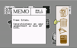 the Fourth Protocol (Commodore 64) screenshot: A welcome message