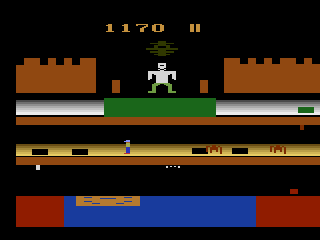 Frankenstein's Monster (Atari 2600) screenshot: The level with stone #3