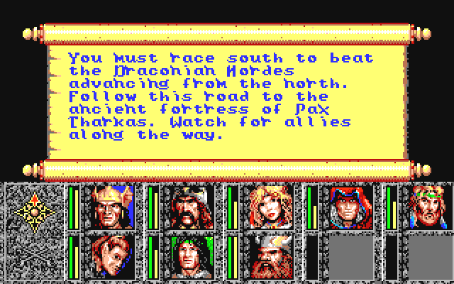 Dragons of Flame (Amiga) screenshot: Introduction