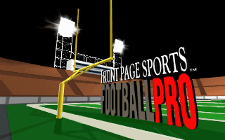 Front Page Sports: Football Pro (DOS) screenshot: Intro - Title screen.