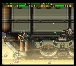 Front Mission: Gun Hazard (SNES) screenshot: Sandcrawlers are so rarely seen outside of Tatooine