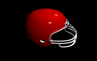 Front Page Sports: Football Pro (DOS) screenshot: Intro - Rendered helmet.