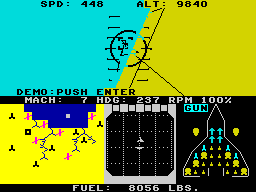 F-15 Strike Eagle (ZX Spectrum) screenshot: Starting without a take-off