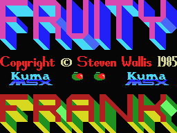 Fruity Frank (MSX) screenshot: Title screen.