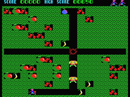 Fruity Frank (MSX) screenshot: Collect all the fruits.