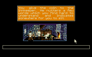 Future Wars: Adventures in Time (DOS) screenshot: An inn in medieval times.