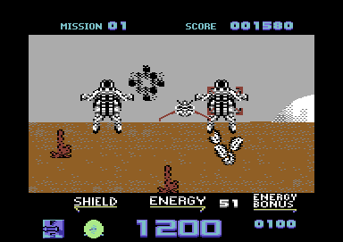 Galaxy Force II (Commodore 64) screenshot: World 4