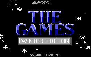 The Games: Winter Edition (DOS) screenshot: Title screen (EGA/MCGA/Tandy)