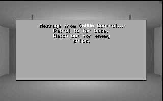 Gamma Wing (DOS) screenshot: Mission description