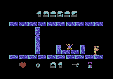 Game Over II (Commodore 64) screenshot: Who's that guy?