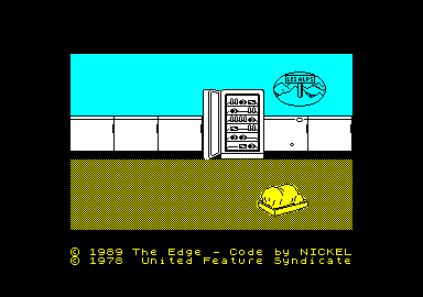 Garfield: Winter's Tail (Amstrad CPC) screenshot: Starting part 1. Garfield dreams the level selection.