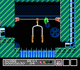Mr. Gimmick (NES) screenshot: This platform obviously doesn't care about you