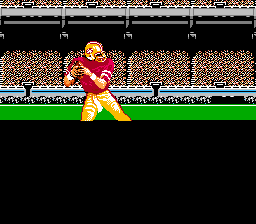Tecmo Super Bowl (NES) screenshot: Such cut scenes offen appear in the middle of the gameplay