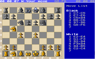 Sargon 4 (DOS) screenshot: 2D mode