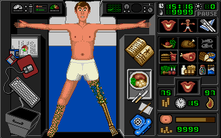 Germ Crazy (Amiga) screenshot: My patient isn't in healthy condition