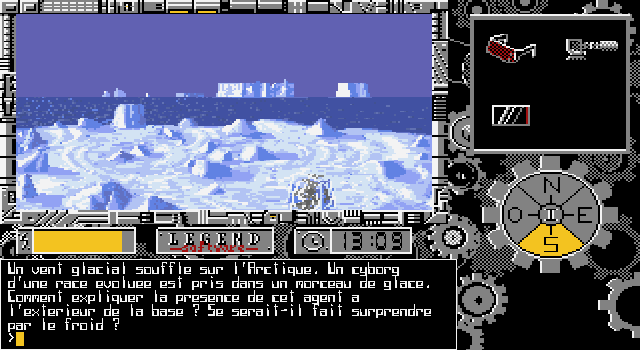 Les Portes du Temps (DOS) screenshot: Outside