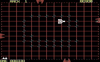 Solar Fox (Commodore 64) screenshot: Beginning a game