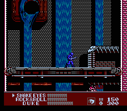 G.I. Joe: A Real American Hero (NES) screenshot: The entry mission for the third level; this elevator takes you deep into a sewer