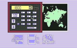 Global Commander (Commodore 64) screenshot: Let's listen to the radio