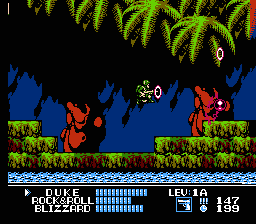 G.I. Joe: A Real American Hero (NES) screenshot: Entry mission of the first level