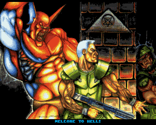 Gloom (Amiga) screenshot: Hell missions (Loading Screen)