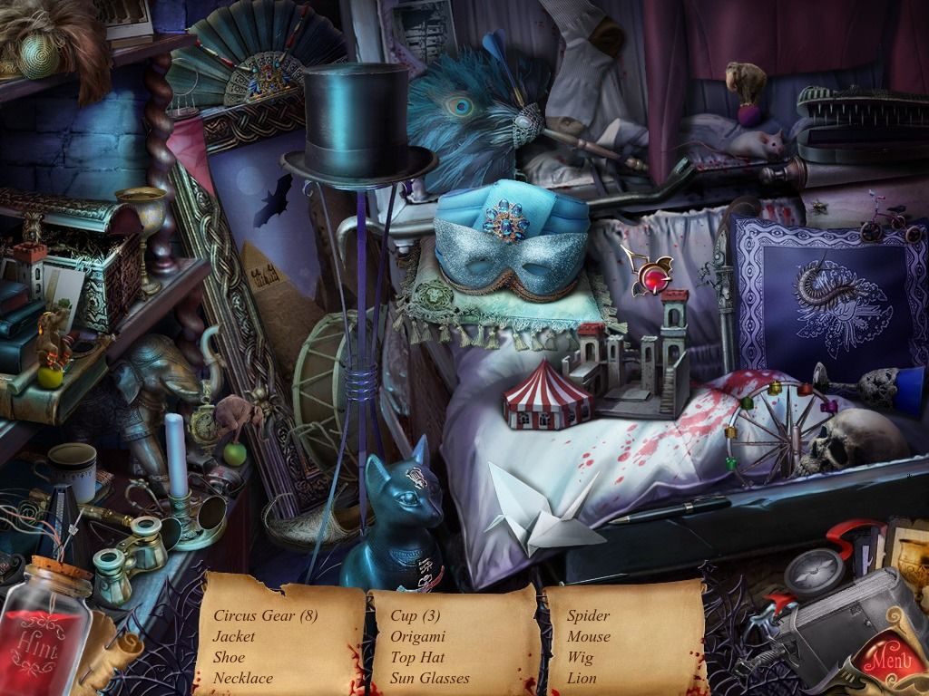 Charlaine Harris: Dying for Daylight (Windows) screenshot: Hidden object scene in the crypt