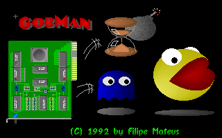 Gobman (DOS) screenshot: Title screen