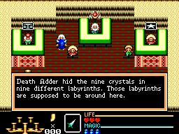 Golden Axe Warrior (SEGA Master System) screenshot: Talking to NPCs